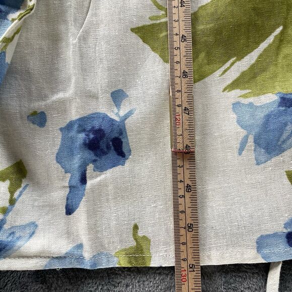 Clues Collection VTG Maxi Wrap Dress Womens 12 Floral Cottagecore Linen Prairie - Picture 8 of 8